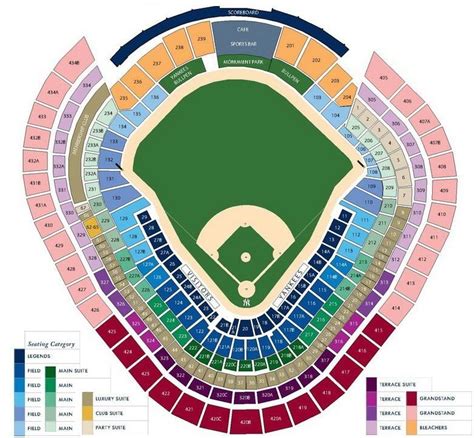 new york yankees seating map